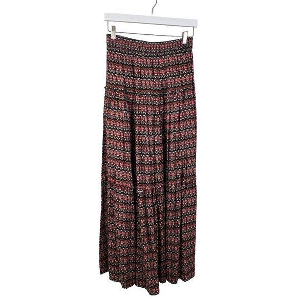 Anthropologie Dresses & Skirts - Anthropologie Black, Orange, White Neeru Kumar Farya Tiered Maxi Skirt Medium